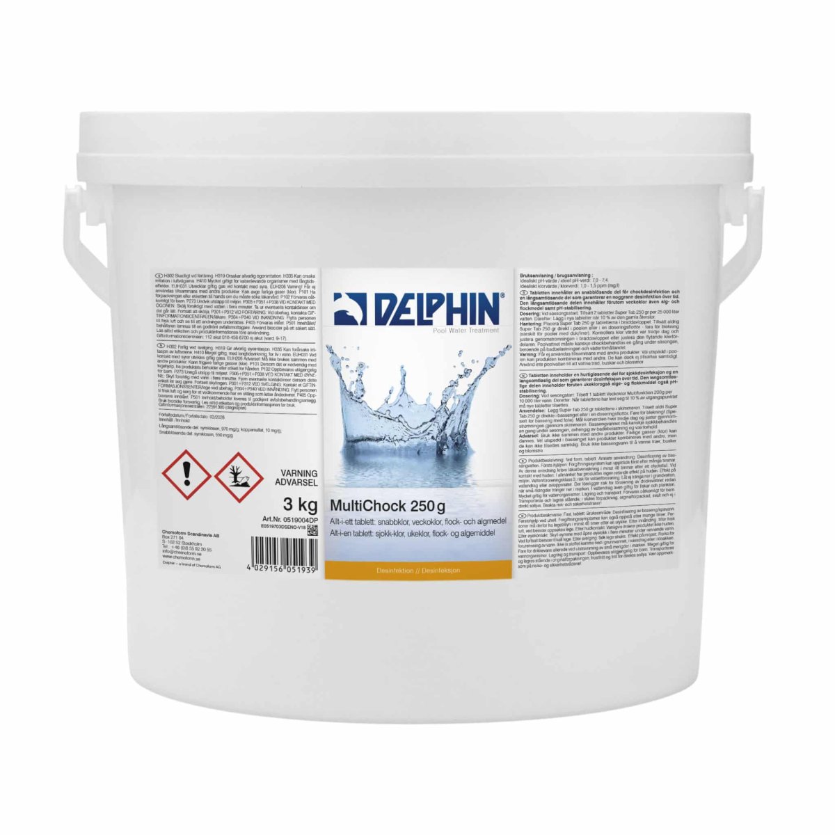 Klorpuckar Delphin MultiChock 250g, 3 kg - Bild 2