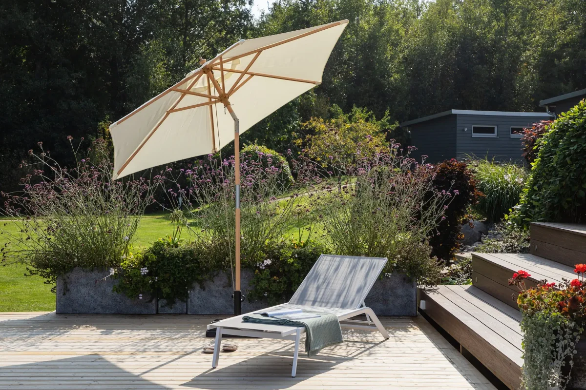 Parasoll – Venture Home Corypho Ø250 Vit (tilt) - Bild 4