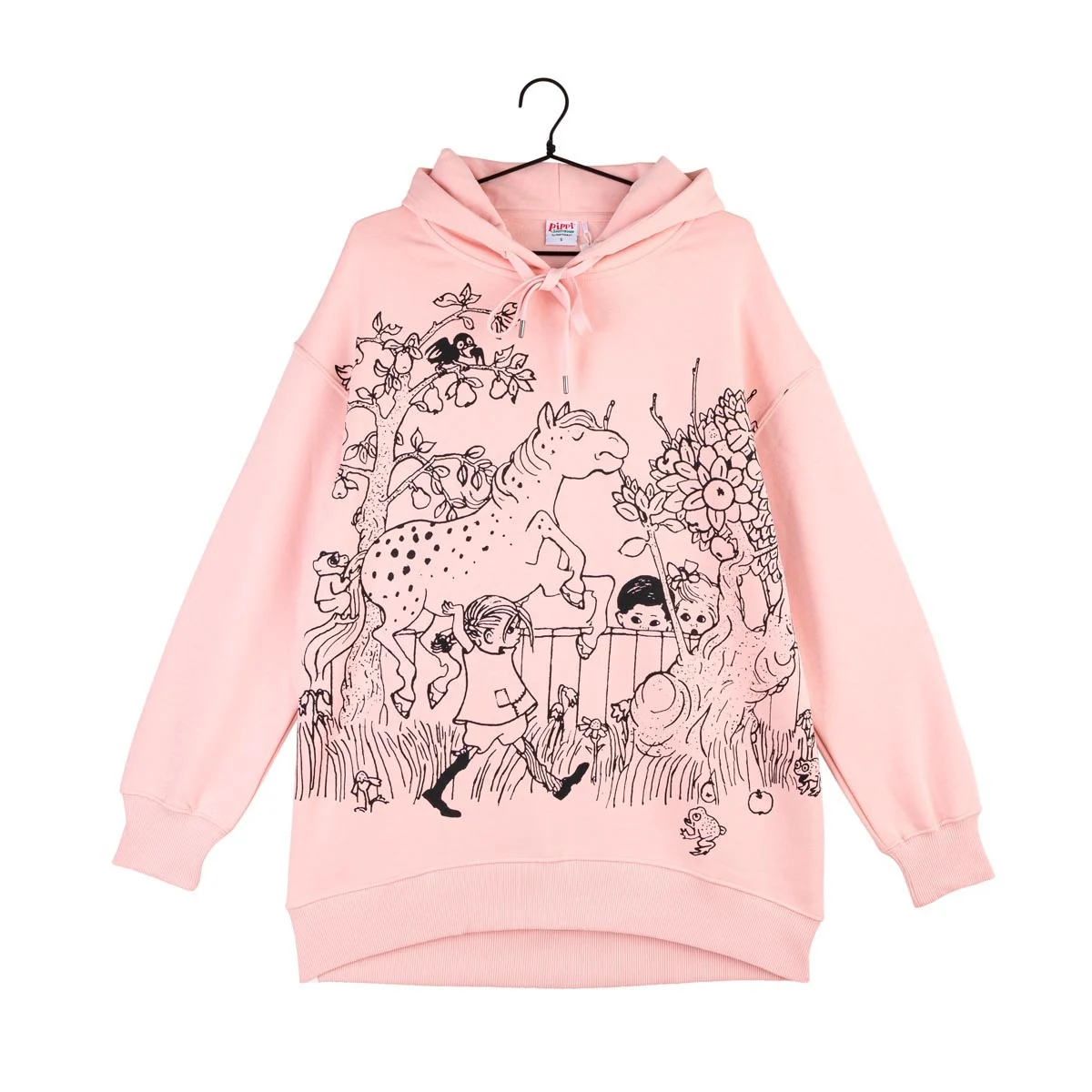 huvtröja pippi rosa oversize - Bild 2