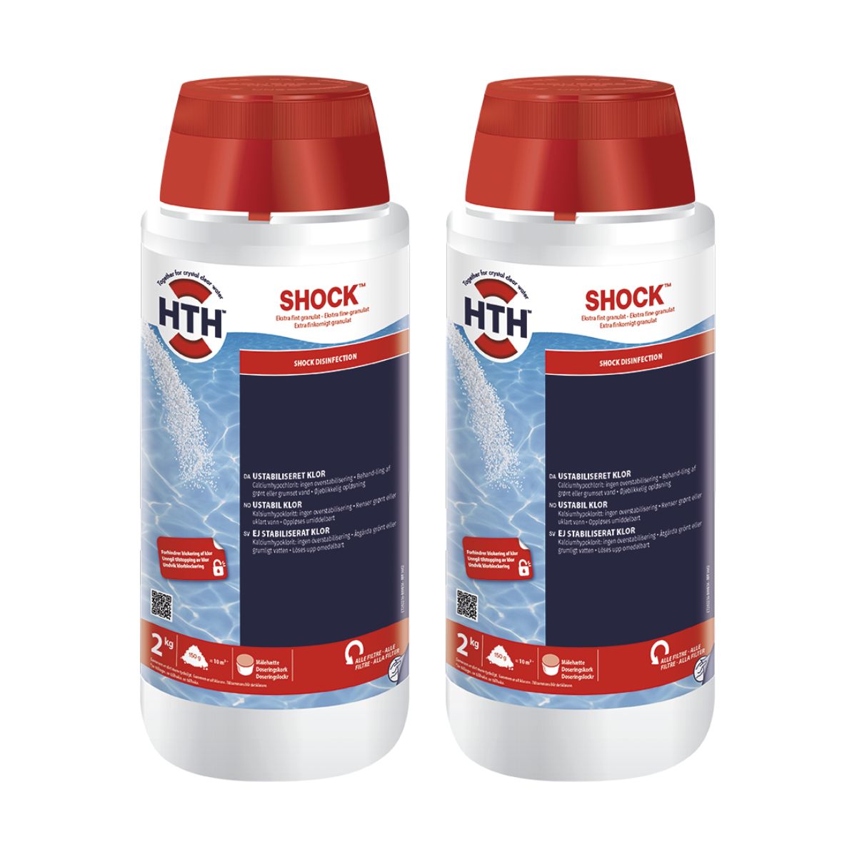 Klorgranulat HTH Shock Powder 2 kg 2-pack - Bild 2
