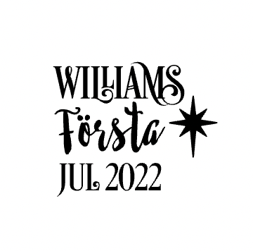 Williams första jul – Dekal till julgranskula (eget namn) - Bild 2