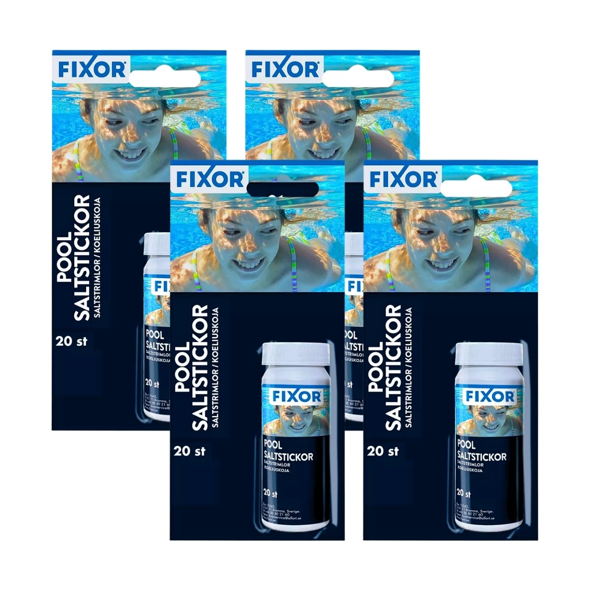 Teststickor Pool Fixor by Nitor Saltstickor 20st, 4-pack