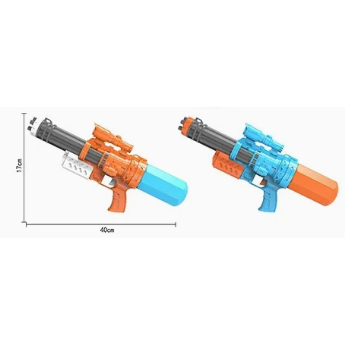 Vattenpistol 40 cm Blå/Orange – Vattenspruta - Bild 3